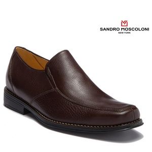 Sandro Moscoloni Men's Dark Brown Moc Toe Loafer